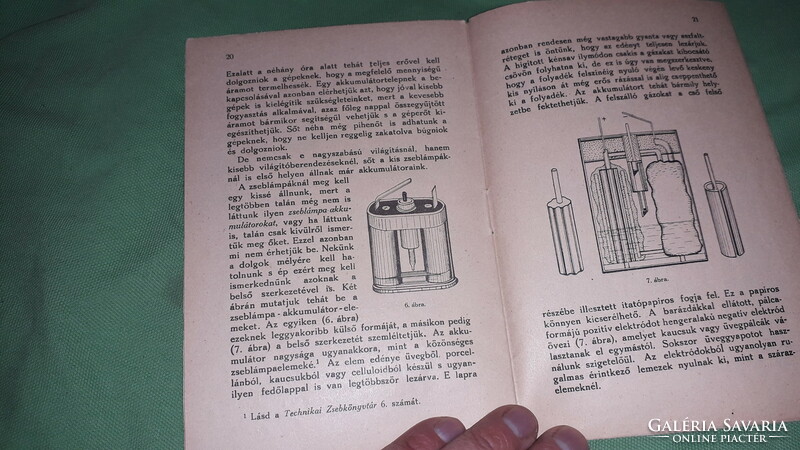 1921.Leo Grész, making batteries according to pictures, book József Németh
