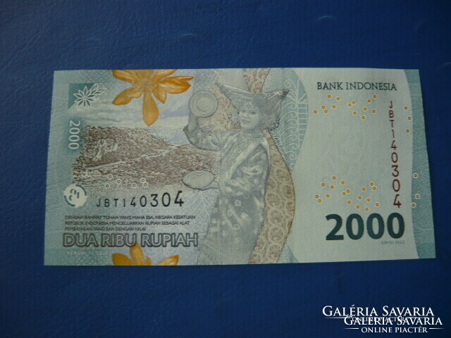 Indonesia 2000 rupiah 2022 dancer! Ouch! Rare paper money!