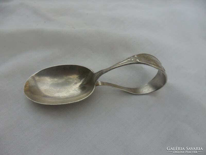 Birks silver engraved chef's tasting spoon