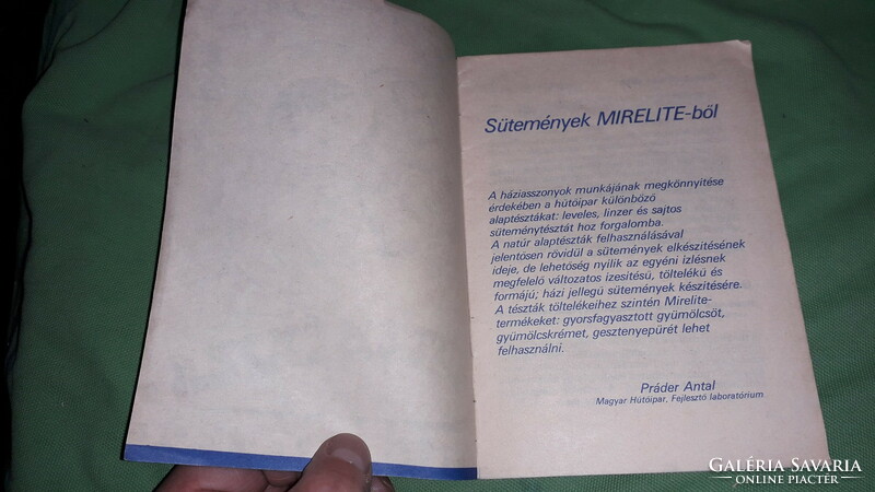 1970.Práder Antal: Sütemények Mirelitből könyv a képek szerint Magyar Hűtőipari Vállalat