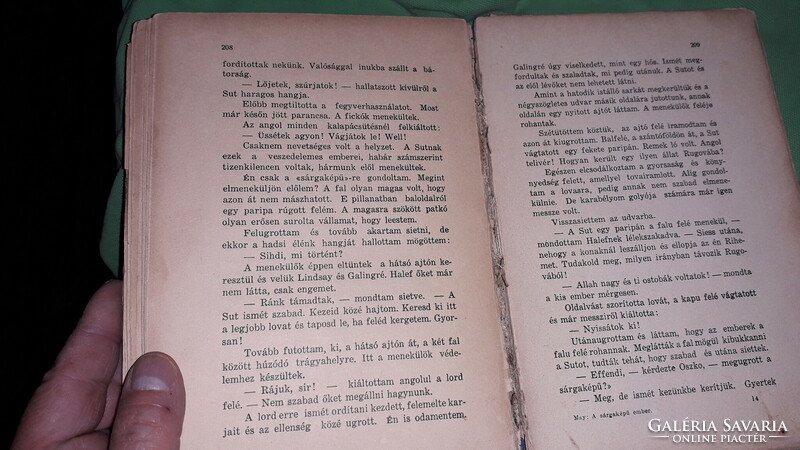 1946.May Károly:A sárgaképű ember (A "SUT") / ÚTI ELBESZÉLÉS könyv a képek szerint ATHENEUM