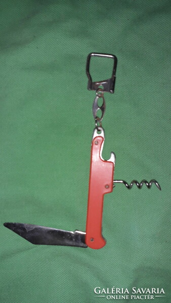 Retro tobacconist multi-functional knife with vinyl handle metal key ring as shown in the pictures