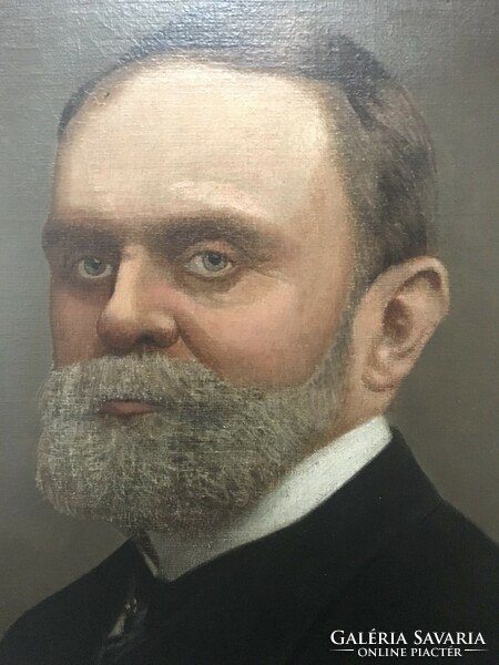 Gyula Benczúr: portrait of a bearded man 69x55.5 cm oil on canvas
