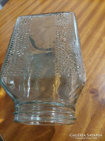 Vintage négyszögletes üveg . Nagyon ritka. Gyűjtőknek is