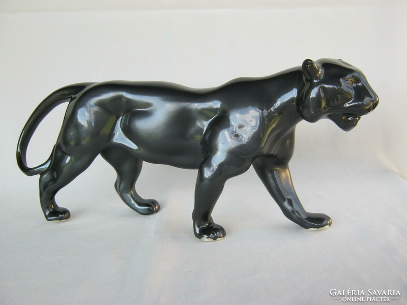 Ceramic black panther large size 38 cm