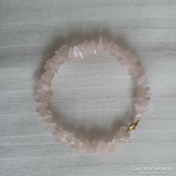 Rose quartz bracelet, 21.5 cm