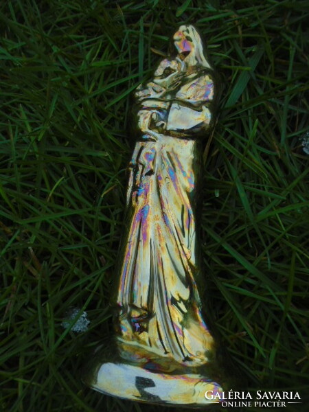 Eosin Mary with baby Jesus statue, very beautiful in bluish colors, size 23 cm, not broken, not torn