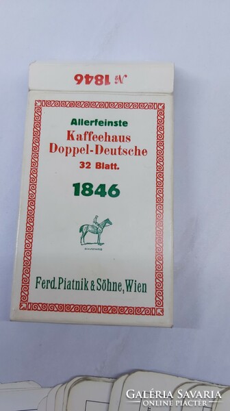 Old piatnik large Hungarian card - 7.7 x 11.9 cm 32 sheets