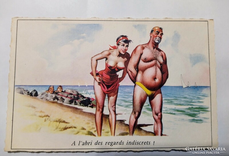 Komikus francia képeslap