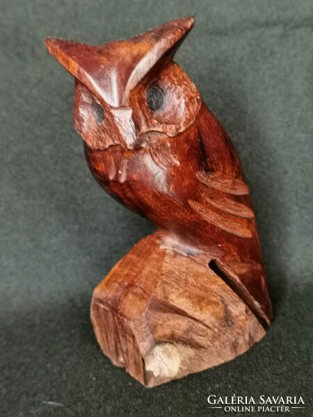 Mexican owl wood carving hand carved exotic hardwood