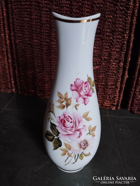 Hollóházi porcelán váza 24 cm