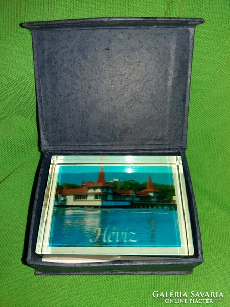 Retro hot water in a beautiful glass, paper - leaf in a heavy gift box 9 x 7 x 4 cm as shown in the pictures