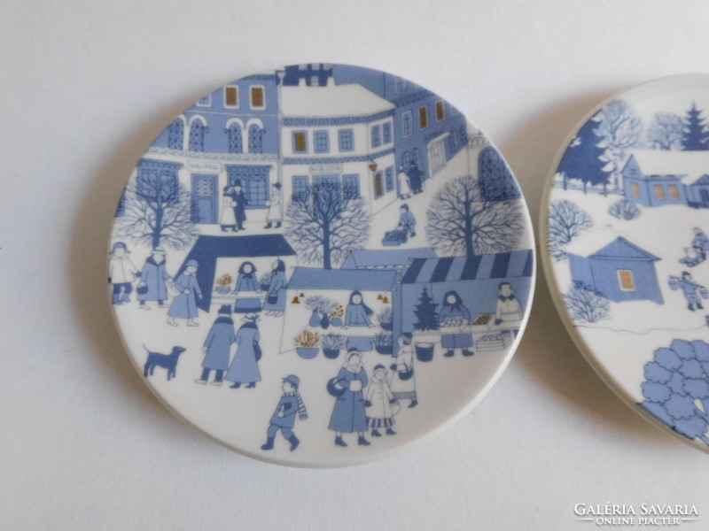 Rare Arabic Christmas decorative plates - 2 pieces - 12 cm
