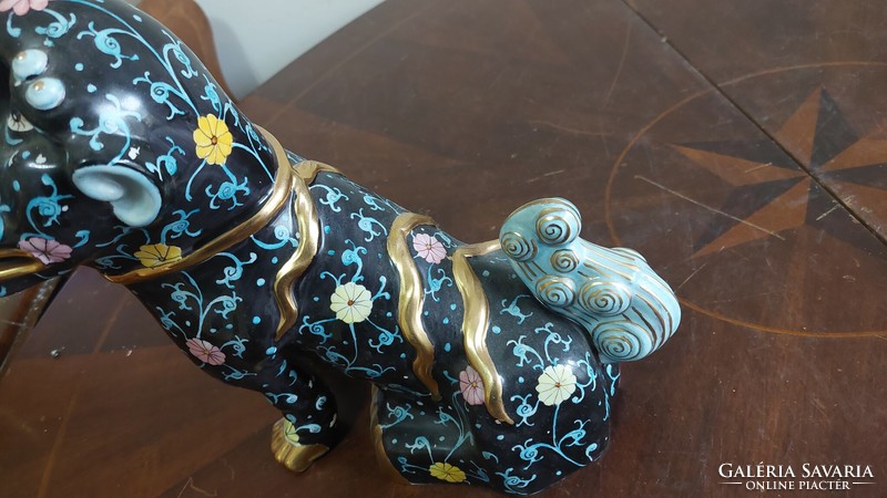 Herend oriental pattern large foo dog, 2nd Class