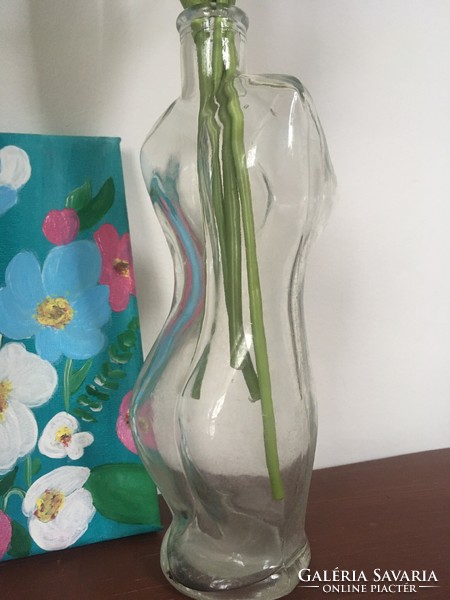 Nude female body-figure glass vase/bottle/decor
