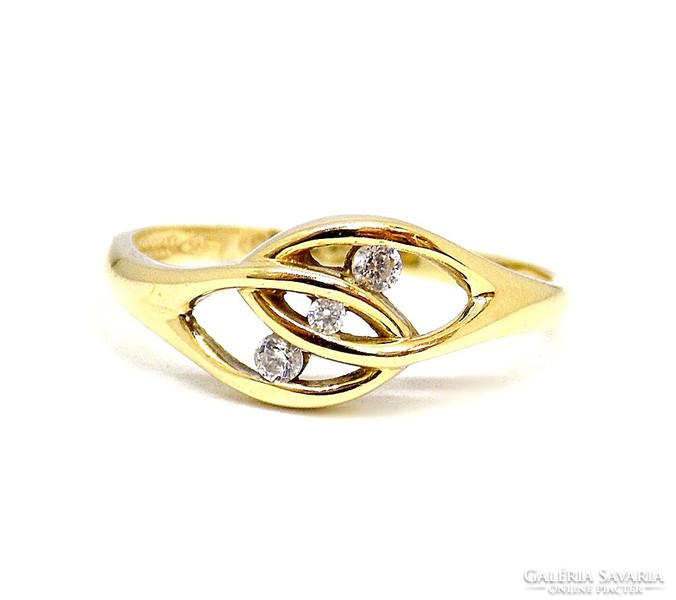 Stoned gold ring (zal-au116135)