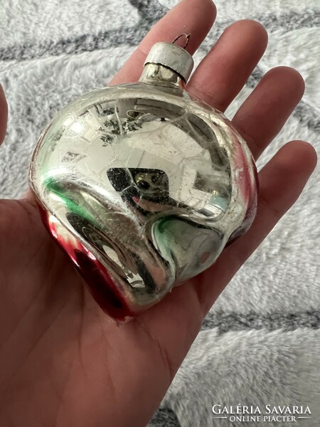 Old glass twisted Christmas tree decoration
