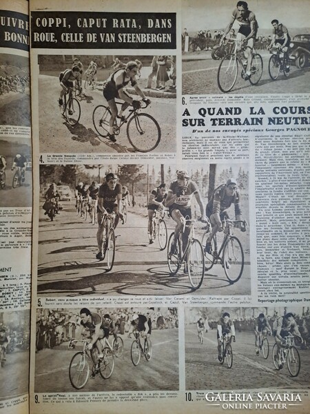 Miroir sprint French sports newspaper 1949, bicycle
