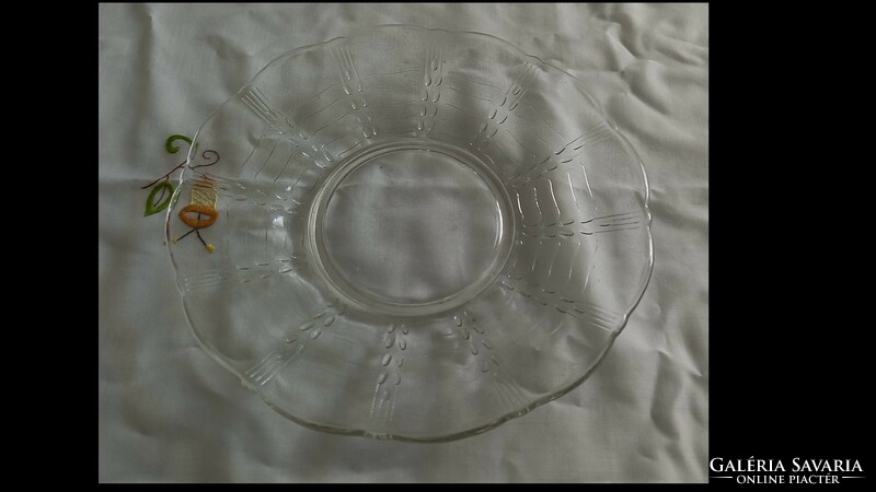 Retro glass bowl, round serving bowl (glass) 1.