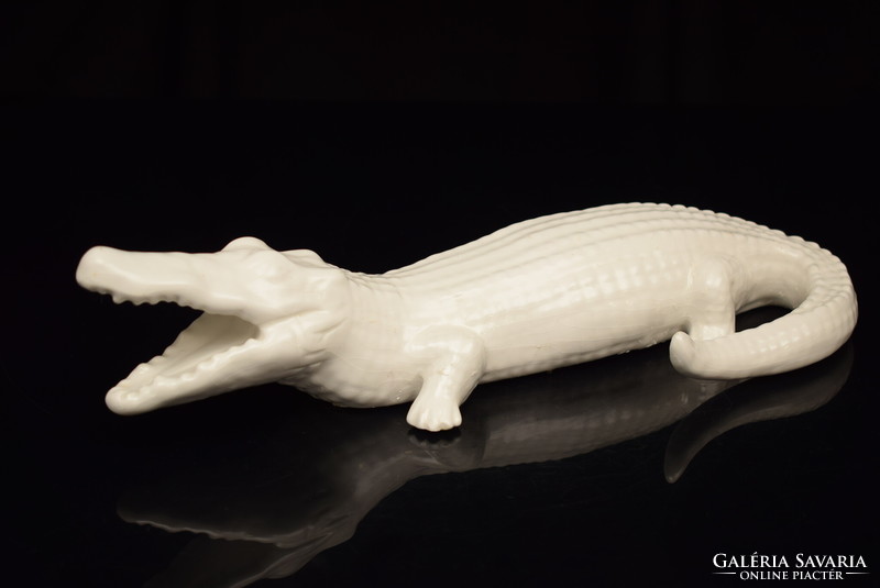 Mid century Italian ceramic crocodile / old retro