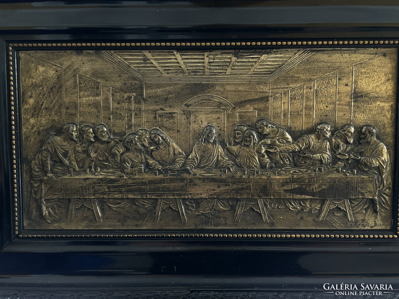 Around 1930, Last Supper electroplating 24.5x39.5cm