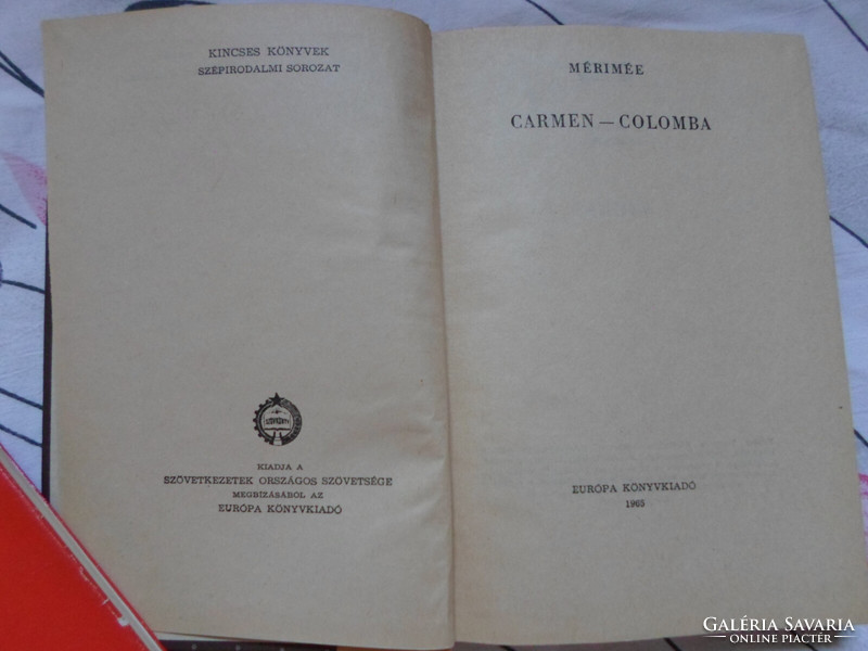 Prosper Mérimée: Carmen ; Colomba (Európa, 1965; Kincses Könyvek)