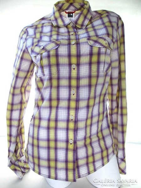 Original the north face (s) sporty checkered long-sleeved women's hiking shirt