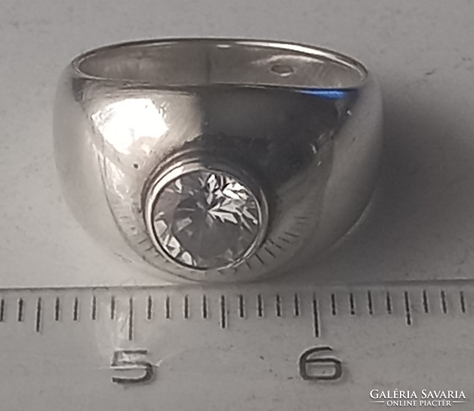 Női köves kisméretű ezüst gyűrű(15,5mm)