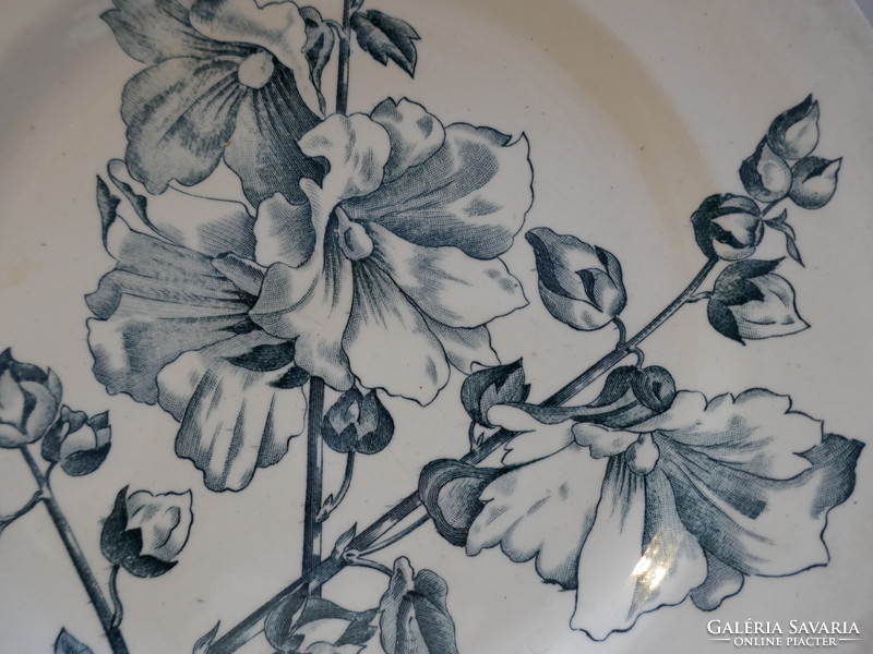 Virágmintás francia porcelán tányér ritkaság 2 db.
