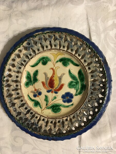Old, good condition, marked, Bozsik ceramic wall plate