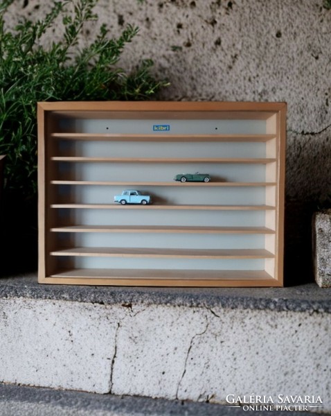 Kibri wall display model or matchbox cabinet with 6 shelves