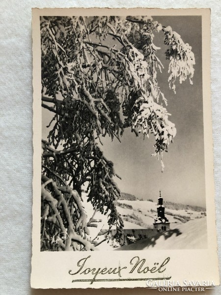 Antique, old Christmas postcard - postal clean -8.