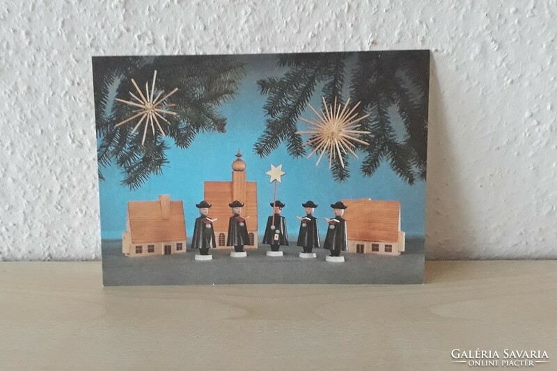 Retro ndk Christmas card. Postman.