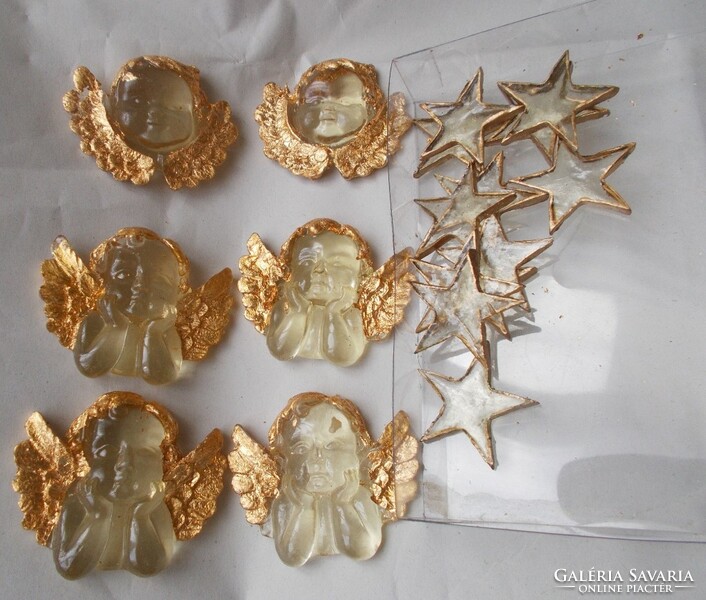 Angel, putto, star can be glued Christmas decoration