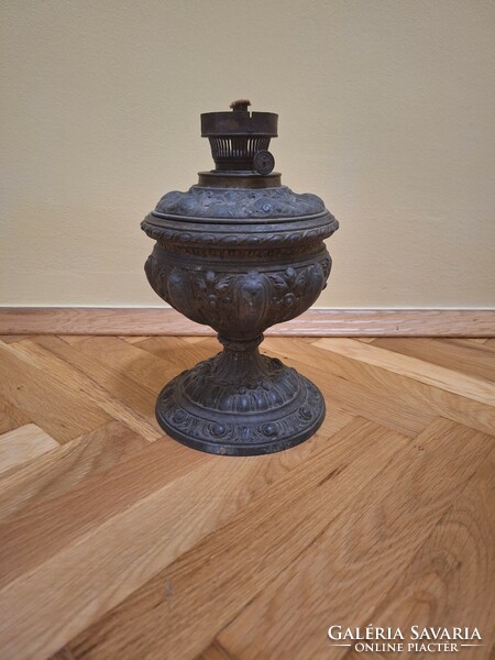 Cast iron kerosene lamp