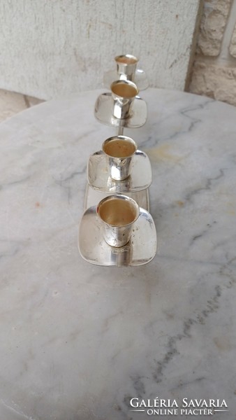 Silver-plated candle holder, advent with 4 candles
