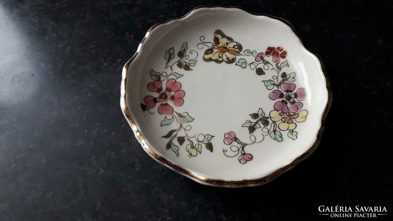 Zsolnay bowl, butterfly pattern, 23 cm in diameter