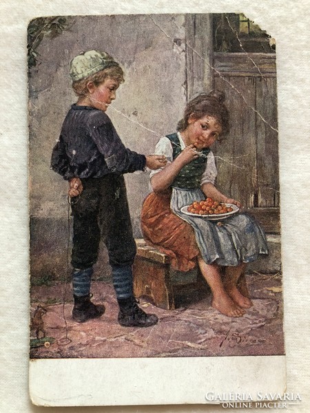 Antique, old postcard -8.
