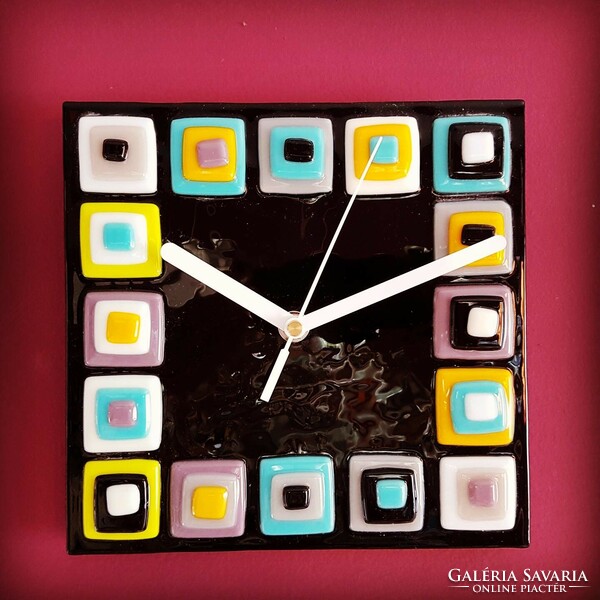Glass wall clock