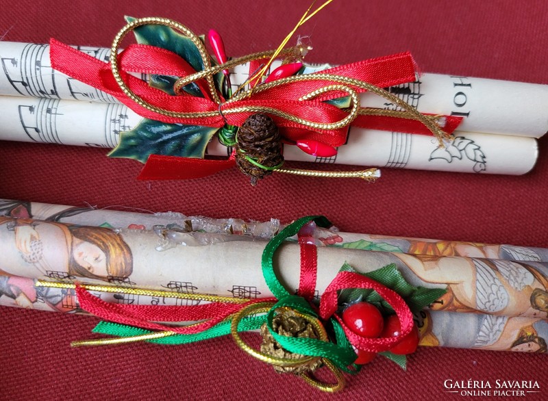 Karácsonyi dísz doboz karácsonyfadísz trombita dekoráció kellék