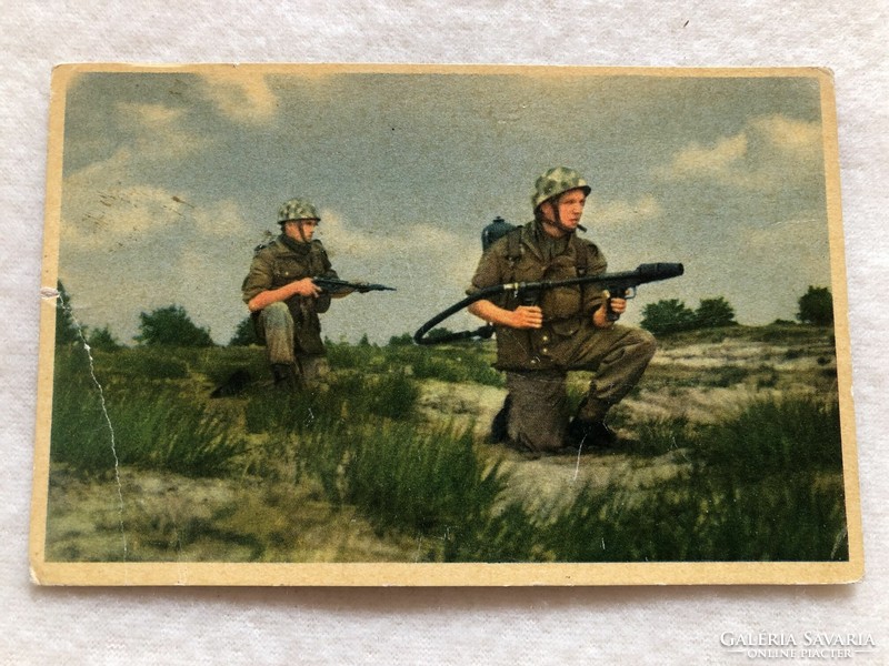 Antique, old war, military postcard -8.
