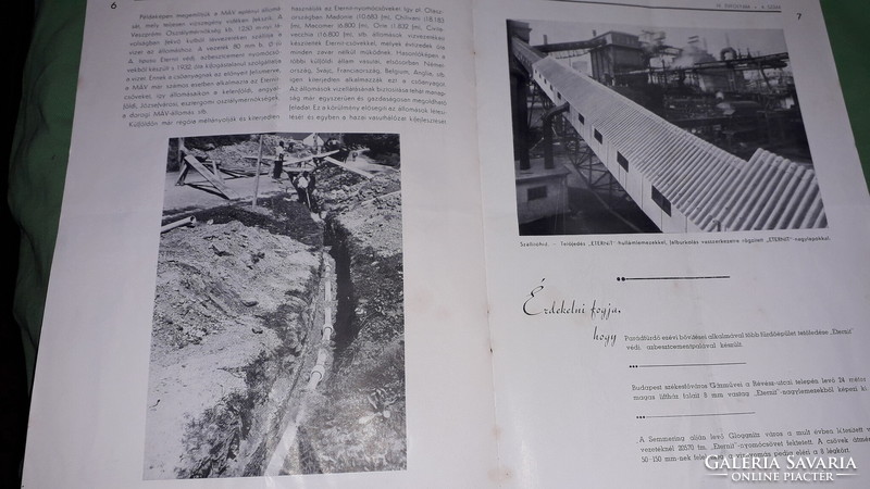 1937.július ETERNIT SZEMLE építőipari korabeli szakírányú reklám újság/katalógus a képek szerint