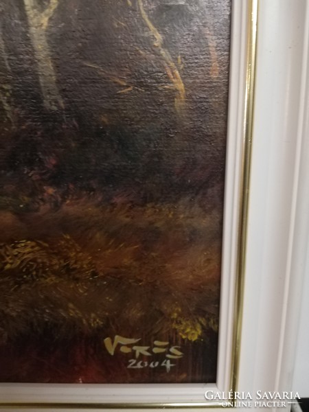 Vörös József - Őszi tájkép ( K.M. 31 x 45, olaj )