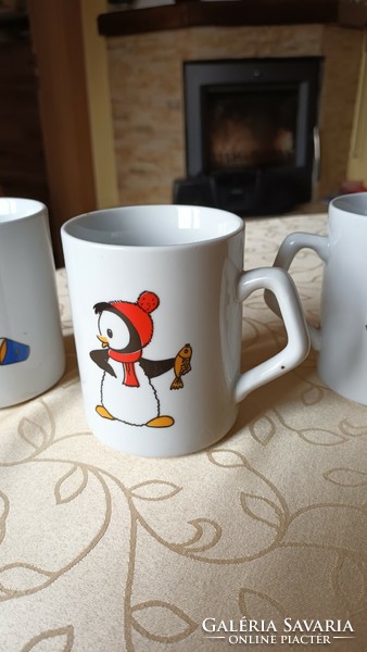 Zsolnay penguin children's mugs