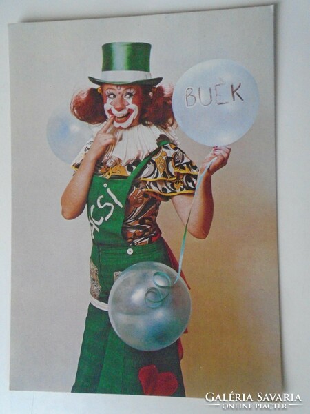 D200040 postcard buék - clown