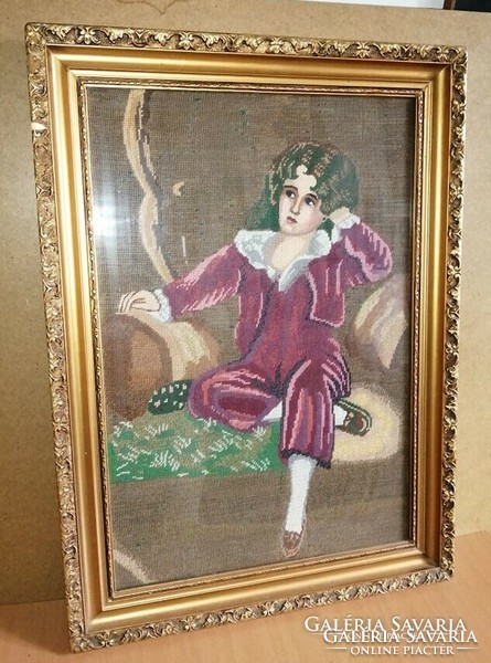 Lonely harlequin tapestry picture glazed picture frame 53.5 * 73.5 cm