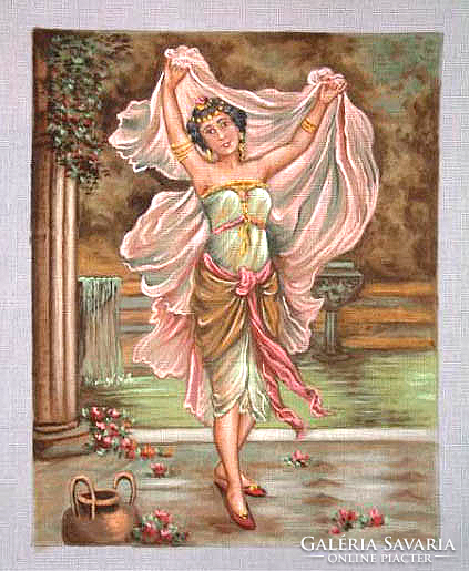 "Dancer" unique artistic, hand-painted tapestry, base size 40*50 cm
