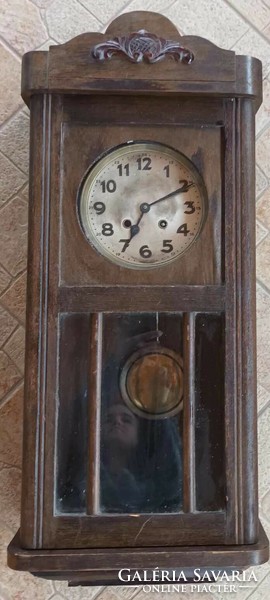 Antique wooden wall clock - clock