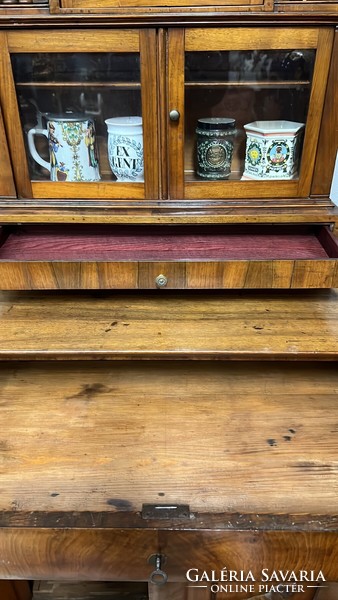 Special rare antique Biedermeier chest of drawers with superstructure