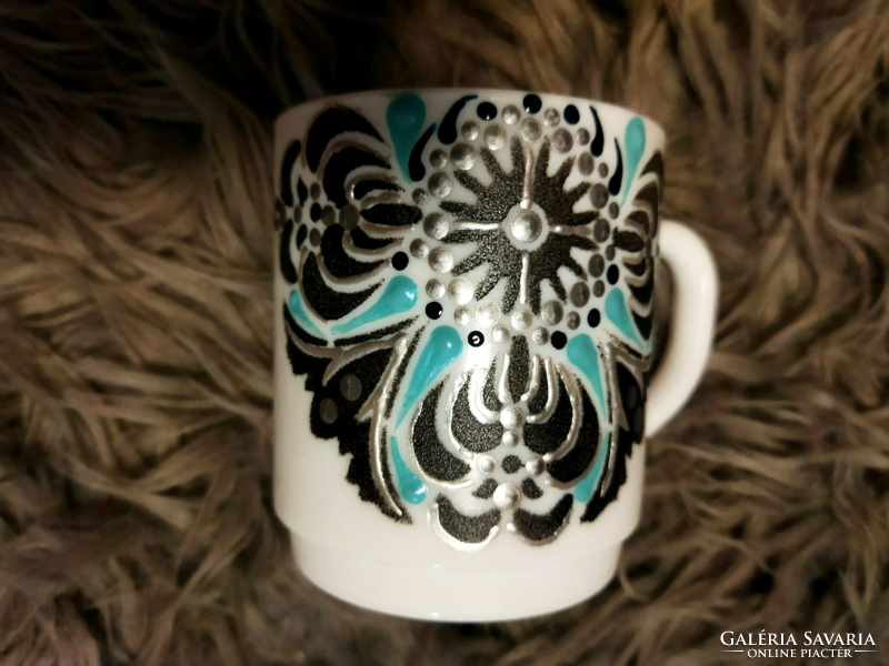 Silver-turquoise mug